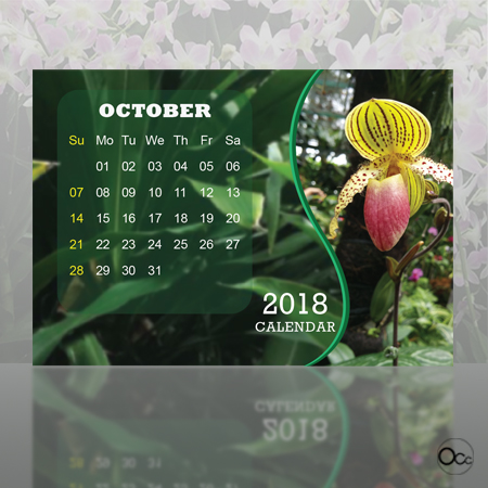 Calendar Ochard Oct Small size